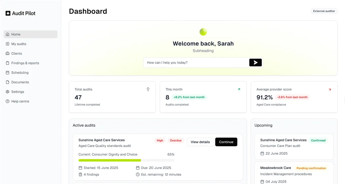 The Dallo dashboard listing setup steps and what is next